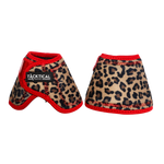 Load image into Gallery viewer, LEOPARD WITH RED SPARKLE VELCRO BELL BOOTS