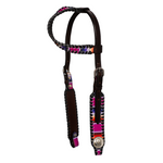 Load image into Gallery viewer, PURPLE SERAPE ONE EAR HEADSTALL