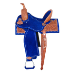 Load image into Gallery viewer, ROYAL BLUE PHOENIX SADDLE - 14" (2)