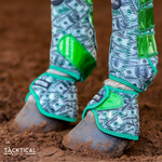 Load image into Gallery viewer, DADDY'S MONEY WITH SPARKLE VELCRO BELL BOOTS