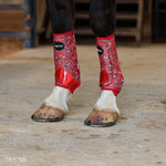 Load image into Gallery viewer, RED BANDANA WITH SPARKLE VELCRO SPLINT BOOTS (PA0IR)