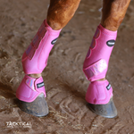 Load image into Gallery viewer, PETAL PINK WITH SPARKLE VELCRO BELL BOOTS