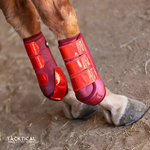 Load image into Gallery viewer, BURGUNDY SPARKLE SPLINT BOOTS (PAIR)