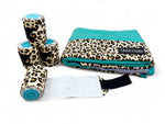 Load image into Gallery viewer, FLEECE LEOPARD & MINT COOLER SHEET