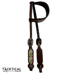 Load image into Gallery viewer, CACTUS BLOSSOM LEATHER ONE EAR HEADSTALL
