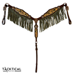 Load image into Gallery viewer, DUCK HUNT LEATHER FRINGE BREASTCOLLAR