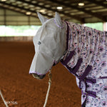 Load image into Gallery viewer, TACKTICAL PURPLE PEONY FULL FACE FLY MASK