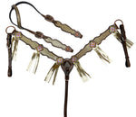 Load image into Gallery viewer, GOLDEN HOUR WITH FRINGE LEATHER TACK SET