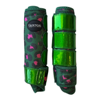Load image into Gallery viewer, HOT SHOT LEOPARD WITH SPARKLE VELCRO SPLINT BOOTS (PAIR)