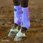 Load image into Gallery viewer, LAVENDER WITH SPARKLE VELCRO SPLINT BOOT (PAIR)