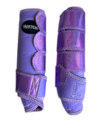 Load image into Gallery viewer, LAVENDER WITH SPARKLE VELCRO SPLINT BOOT (PAIR)