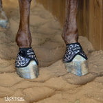 Load image into Gallery viewer, LEOPARD WITH BLACK SPARKLE VELCRO BELL BOOTS
