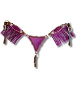 Load image into Gallery viewer, MAGENTA CENTER CHEST PLATE LEATHER BREASTCOLLAR