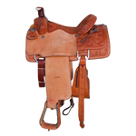 Load image into Gallery viewer, TOOLED ROPE SADDLE - 14"