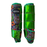 Load image into Gallery viewer, WESTERN NEON WITH SPARKLE VELCRO SPLINT BOOTS (PAIR)