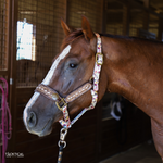 Load image into Gallery viewer, WILDFLOWER TOOLED LEATHER BRONC HALTER BY TACKTICAL™