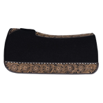 Load image into Gallery viewer, BLACK TOOLED LEATHER SADDLE PAD