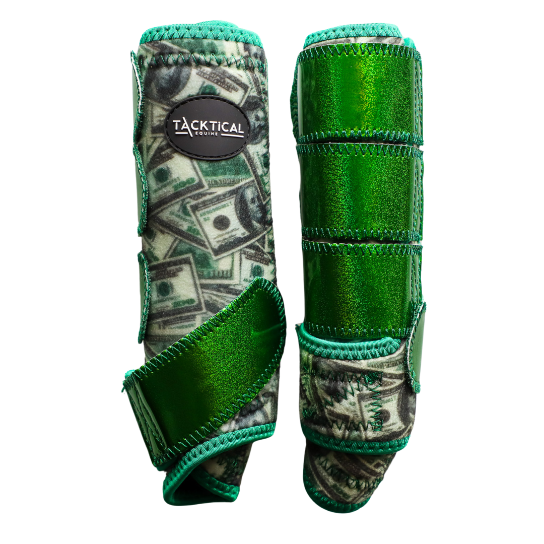 TACKTICAL™ DADDYS MONEY WITH SPARKLE VELCRO SPLINT BOOT (PAIR)