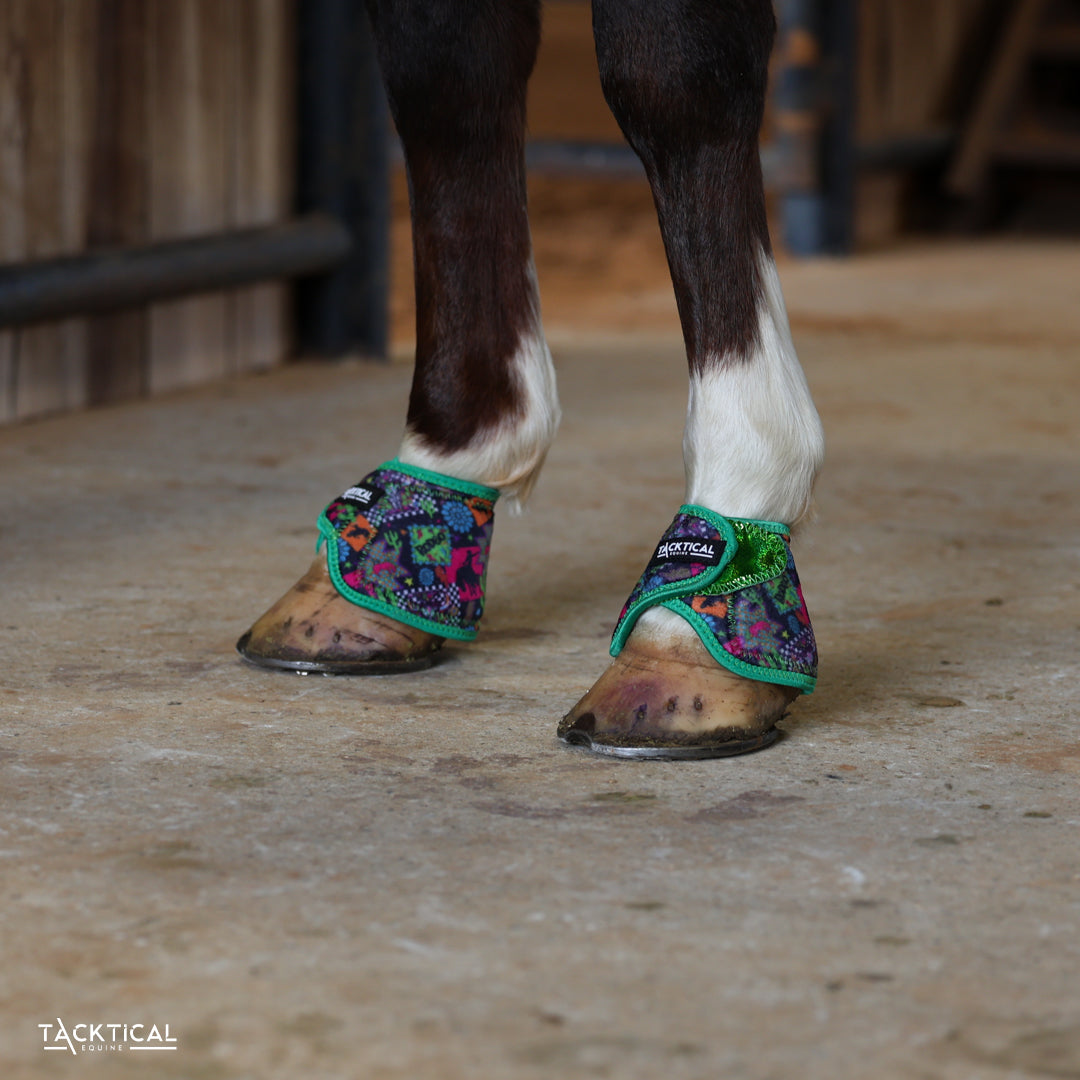 WESTERN NEON WITH SPARKLE VELCRO BELL BOOTS