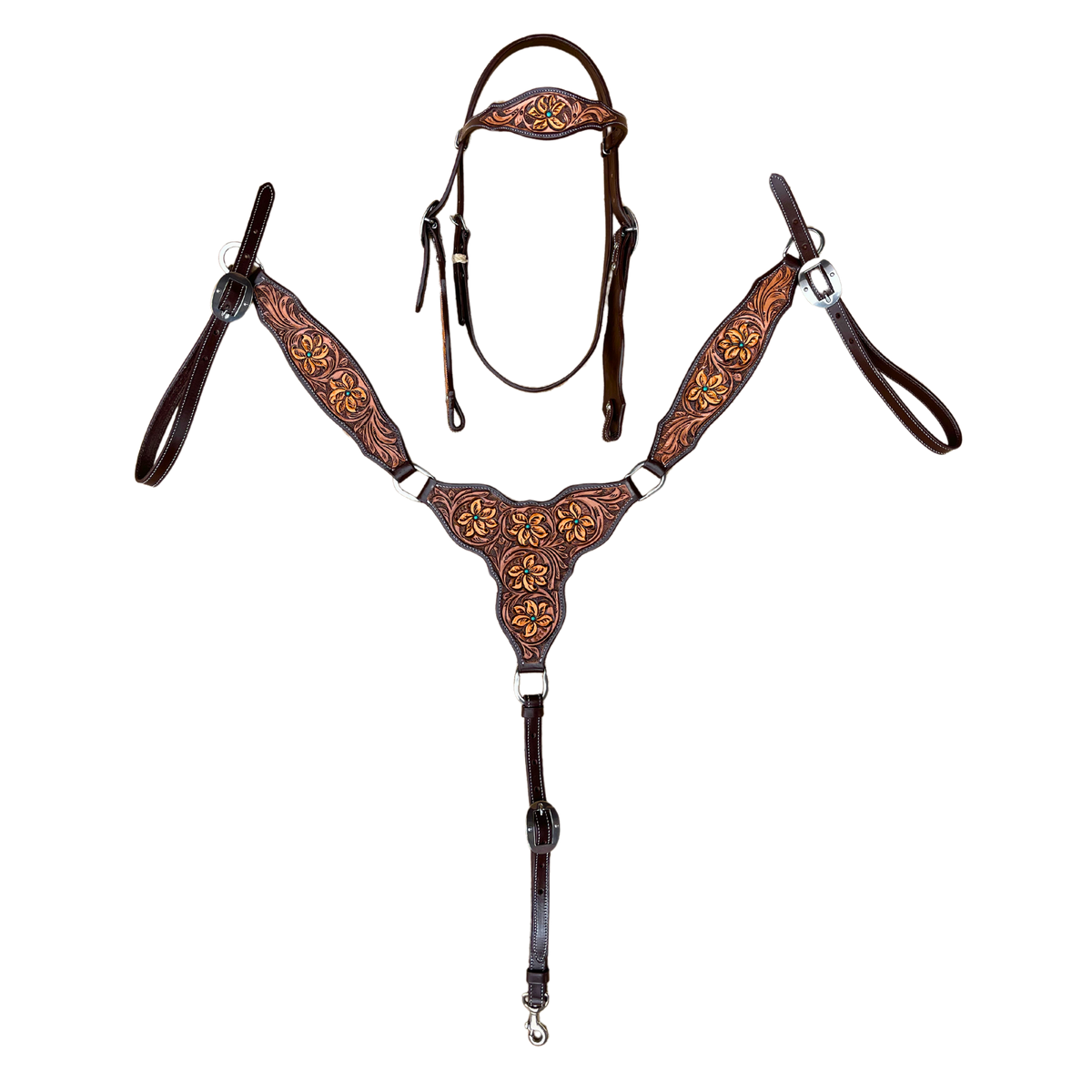 FLORAL HAND-TOOLED LEATHER TACK SET – Tacktical