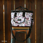 Load image into Gallery viewer, PURPLE PEONY HELMET/GROOMING COMBO BAG