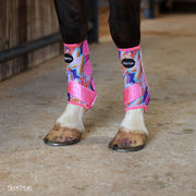 NEON LIGHTNING WITH SPARKLE VELCRO SPLINT BOOTS (PAIR)