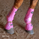 Load image into Gallery viewer, PETAL PINK WITH SPARKLE VELCRO BELL BOOTS
