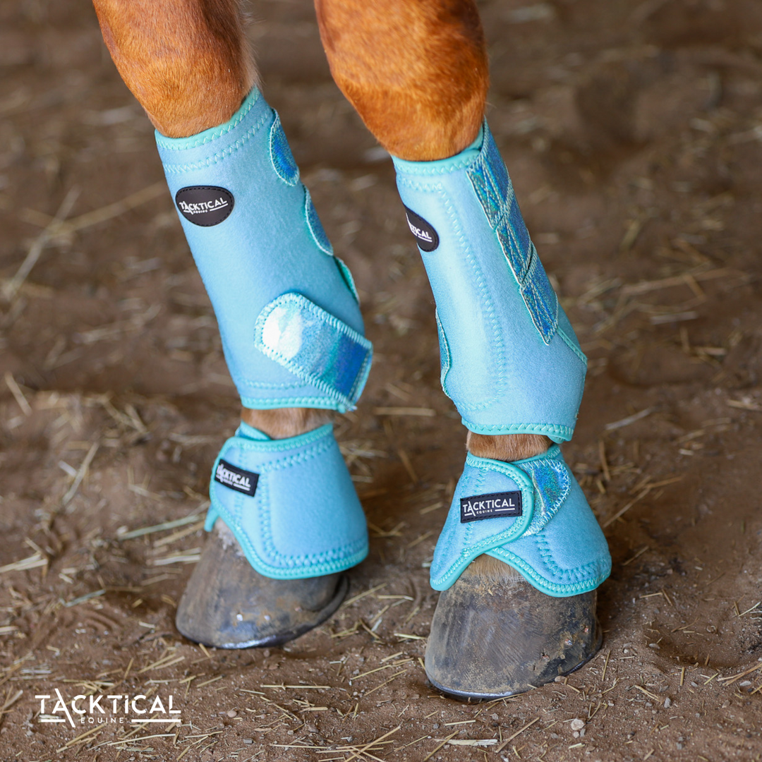 TACKTICAL™  MINT SPARKLE SPLINT BOOTS