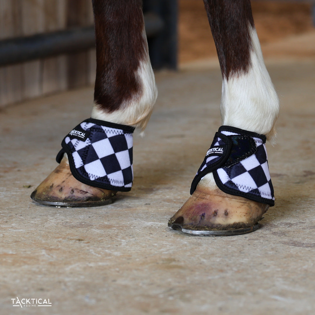 FINISH LINE WITH SPARKLE VELCRO BELL BOOTS