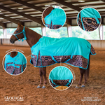 Load image into Gallery viewer, TACKTICAL™ LEOPARD &amp; TURQUOISE 1200D PERFECT FIT WINTER BLANKET