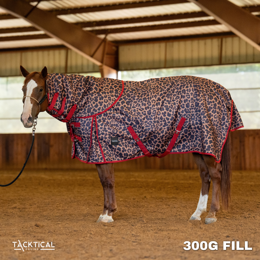 LEOPARD 1200D PERFECT FIT WINTER BLANKET WITH NECK (300g - HEAVIEST)