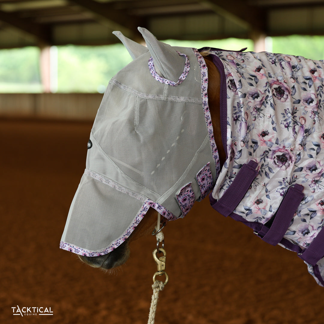 TACKTICAL PURPLE PEONY FULL FACE FLY MASK