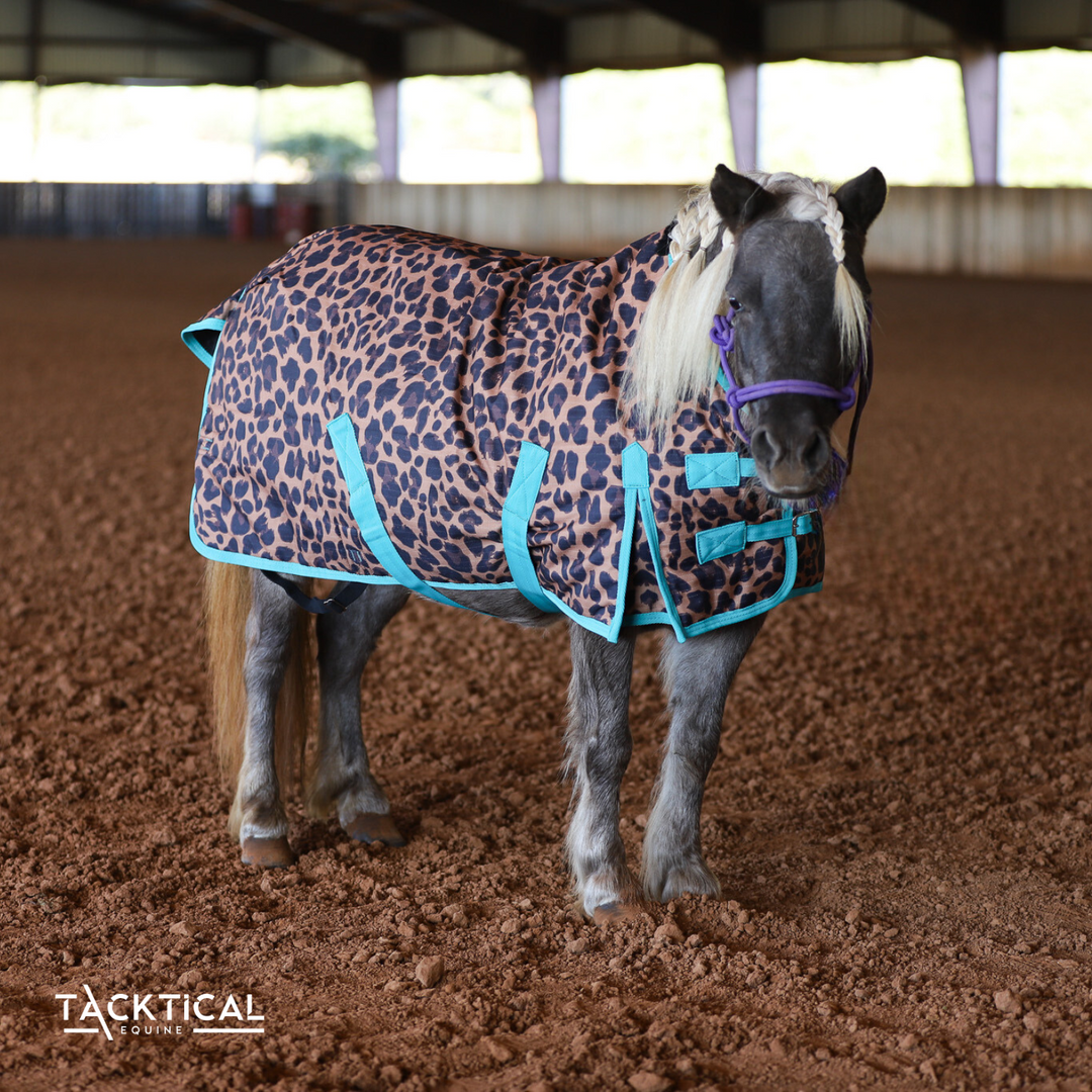 TACKTICAL™ LEOPARD & MINT  MINI/FOAL WINTER BLANKET