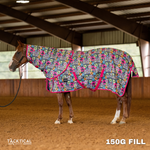 Load image into Gallery viewer, WESTERN NEON 1200D PERFECT FIT WINTER BLANKET WITH NECK (150g - HEAVY)