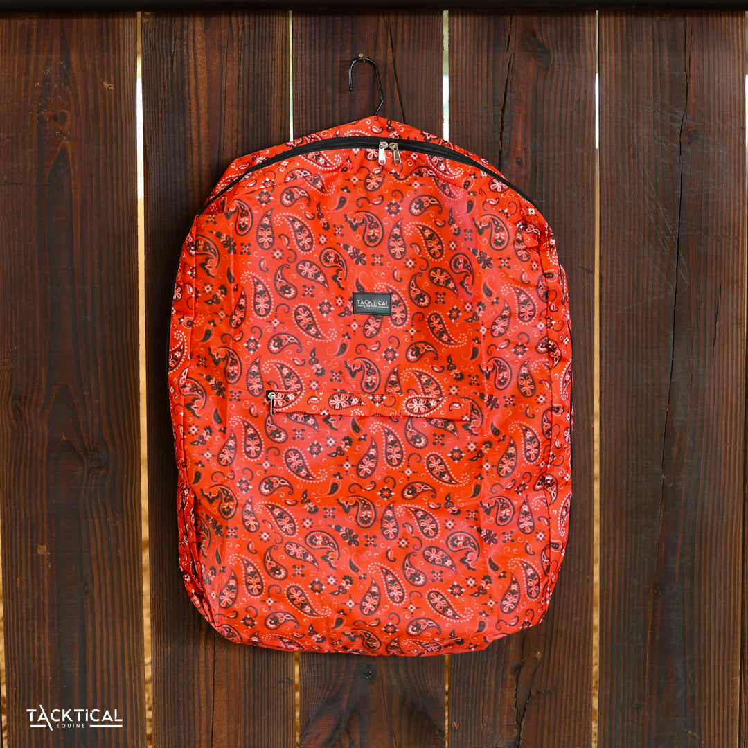 RED BANDANA GARMENT BAG