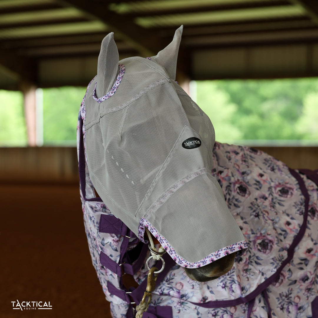 TACKTICAL PURPLE PEONY FULL FACE FLY MASK