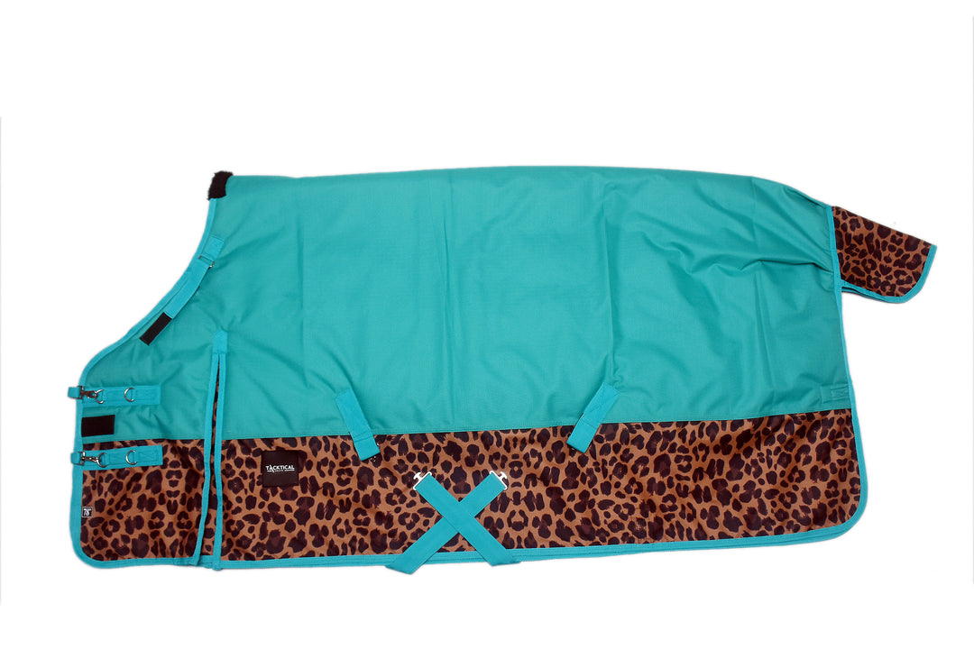 TACKTICAL™ LEOPARD & TURQUOISE 1200D PERFECT FIT WINTER BLANKET