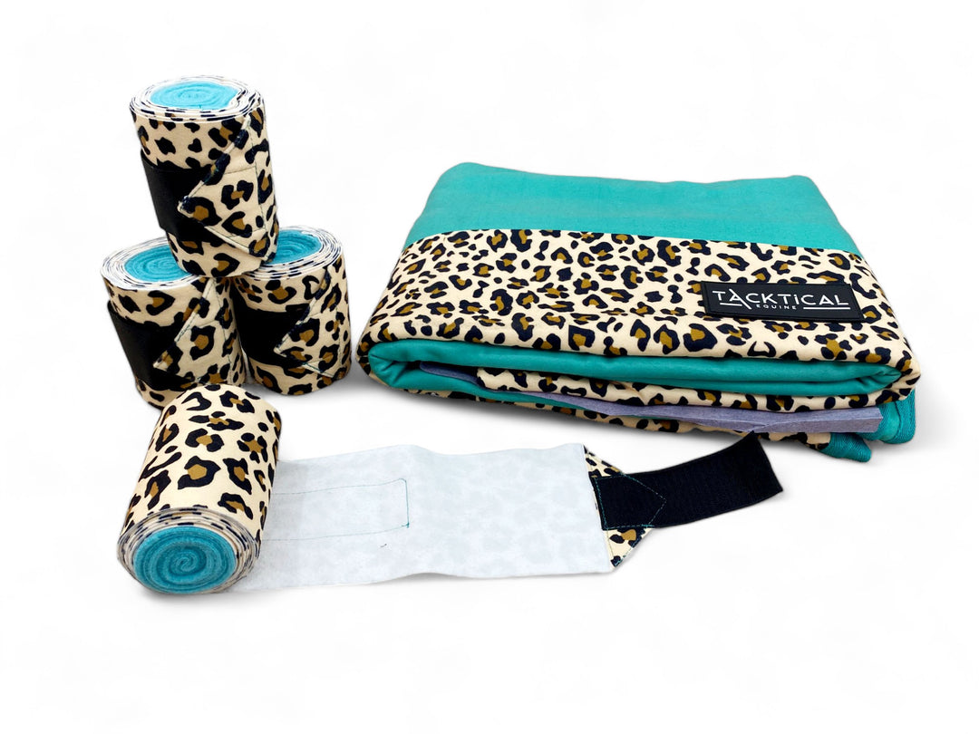 TACKTICAL™ FLEECE  LEOPARD & MINT COOLER SHEET