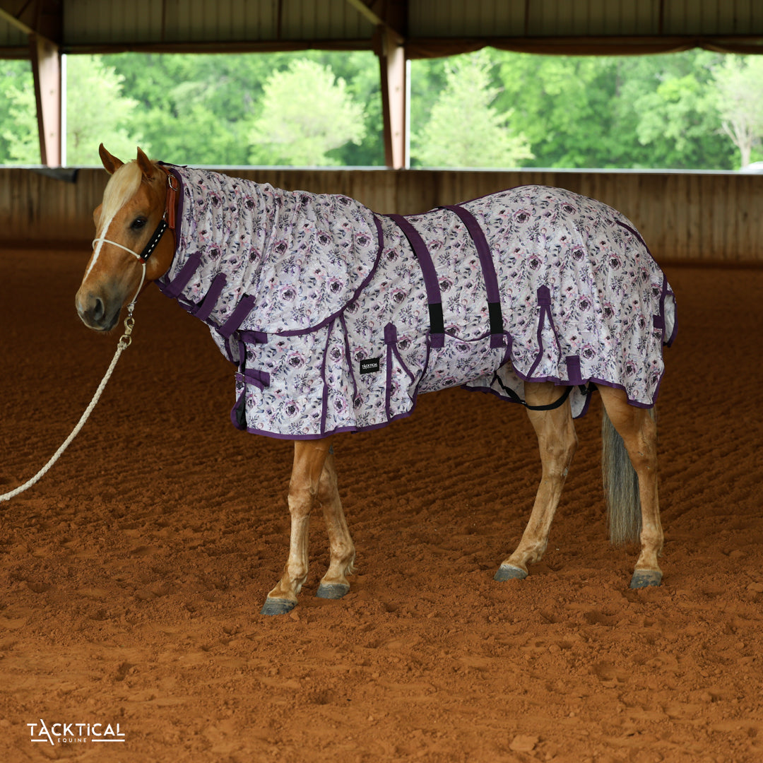 TACKTICAL PURPLE PEONY MESH FLY SHEET W/ DETACHABLE NECK