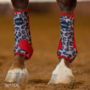 LEOPARD WITH RED SPLINT BOOT (PAIR)