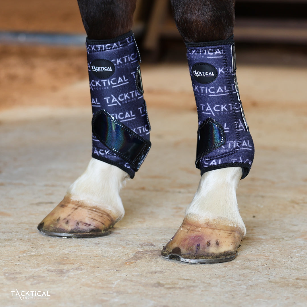 TACKTICAL LOGO WITH SPARKLE VELCRO SPLINT BOOTS (PAIR)