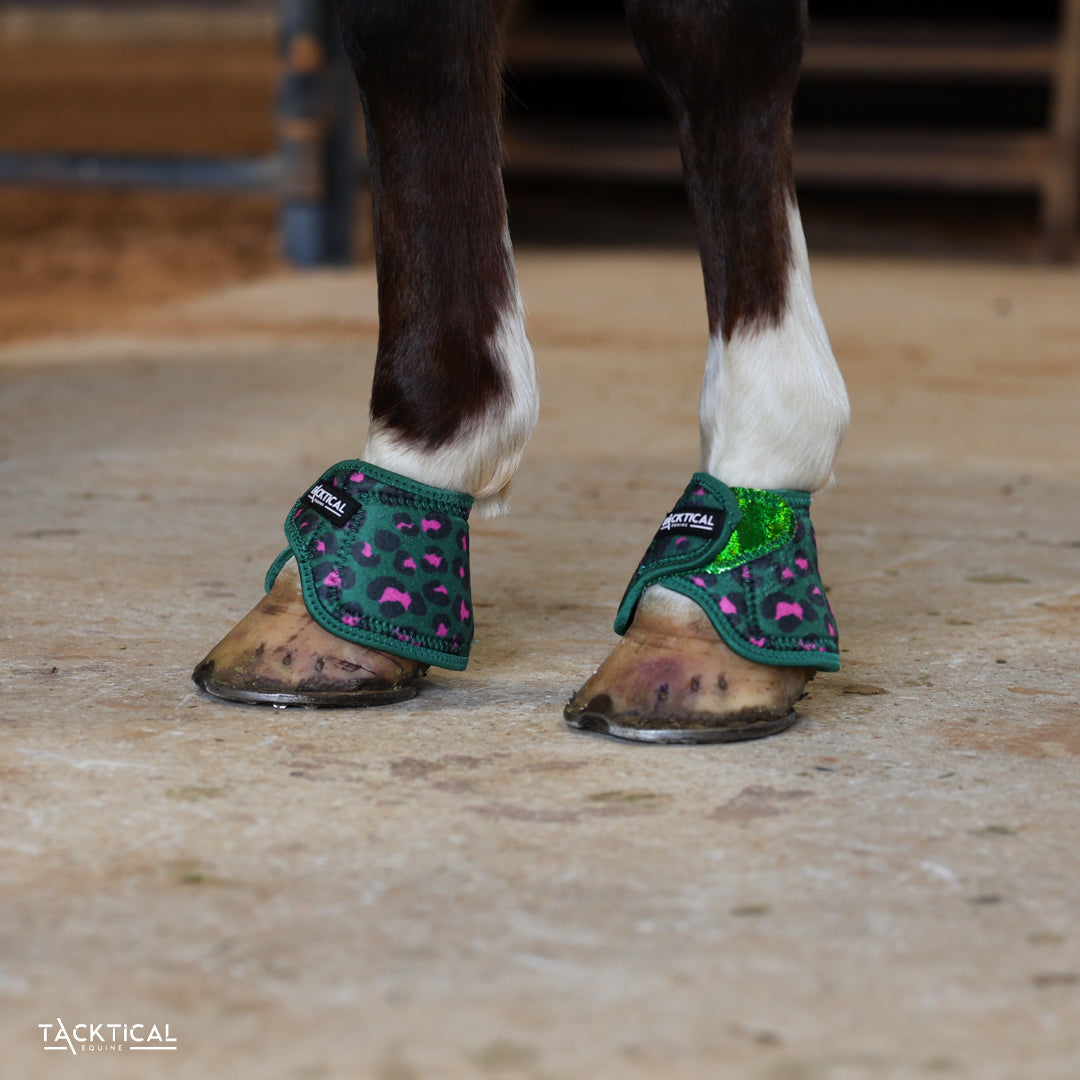 HOT SHOT LEOPARD WITH SPARKLE VELCRO BELL BOOTS