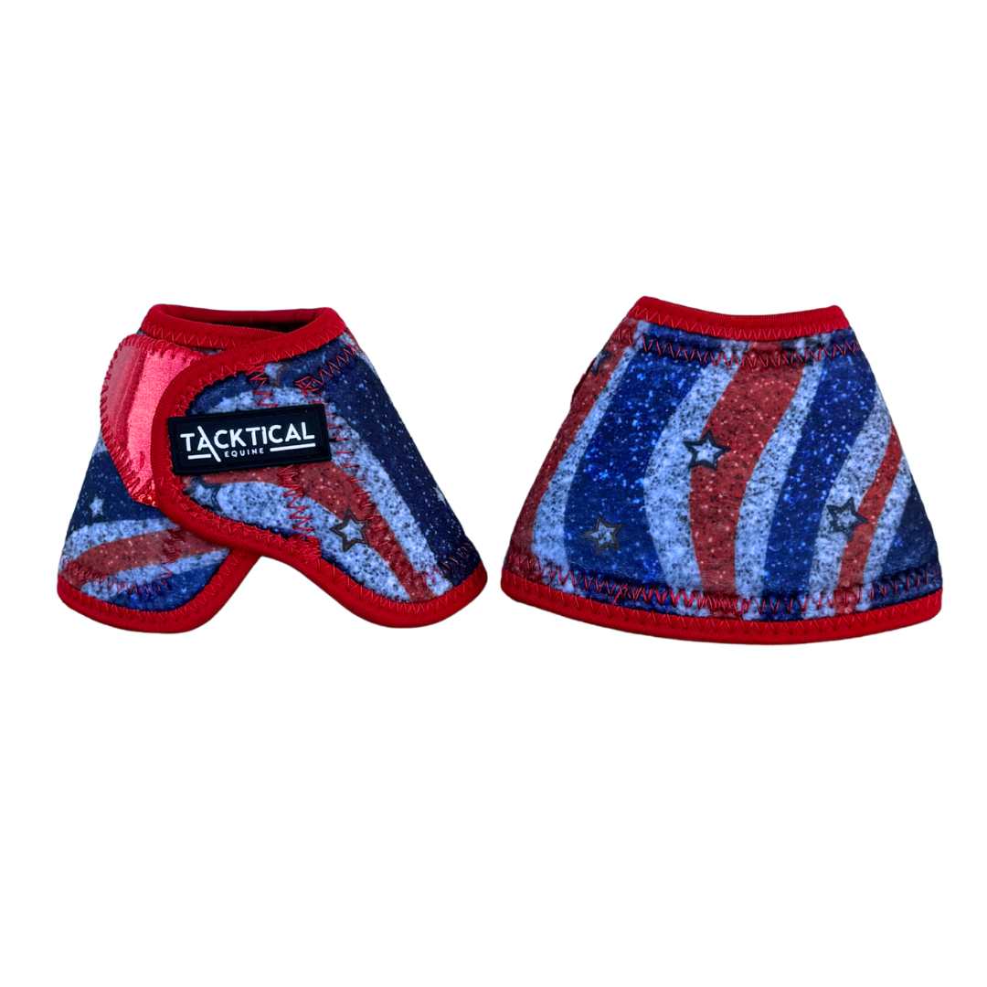 AMERICAN BLAZE WITH SPARKLE VELCRO BELL BOOTS