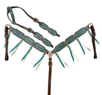 Load image into Gallery viewer, BAYOU BLUE GATOR INLAY LEATHER TACK SET