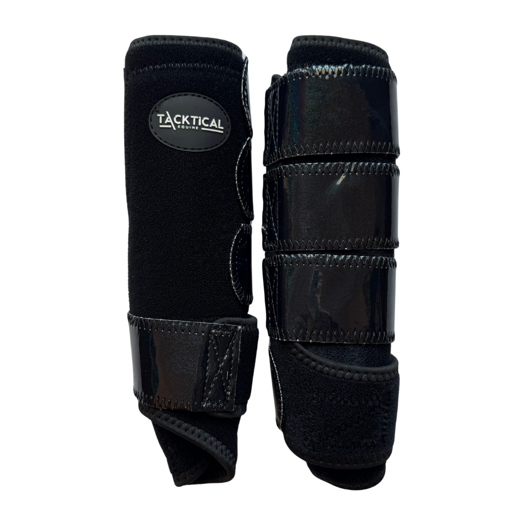 BLACK WITH SPARKLE VELCRO SPLINT BOOT (PAIR)