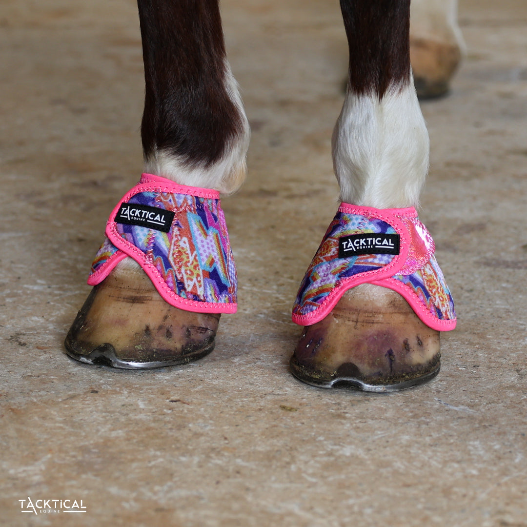 NEON LIGHTNING WITH SPARKLE VELCRO BELL BOOTS