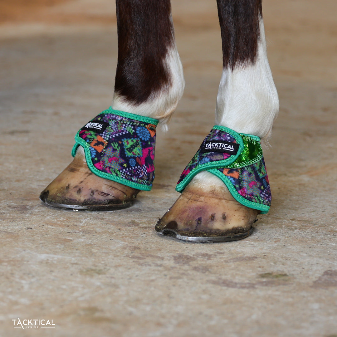 WESTERN NEON WITH SPARKLE VELCRO BELL BOOTS