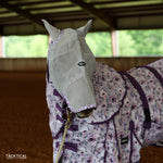 Load image into Gallery viewer, TACKTICAL PURPLE PEONY FULL FACE FLY MASK
