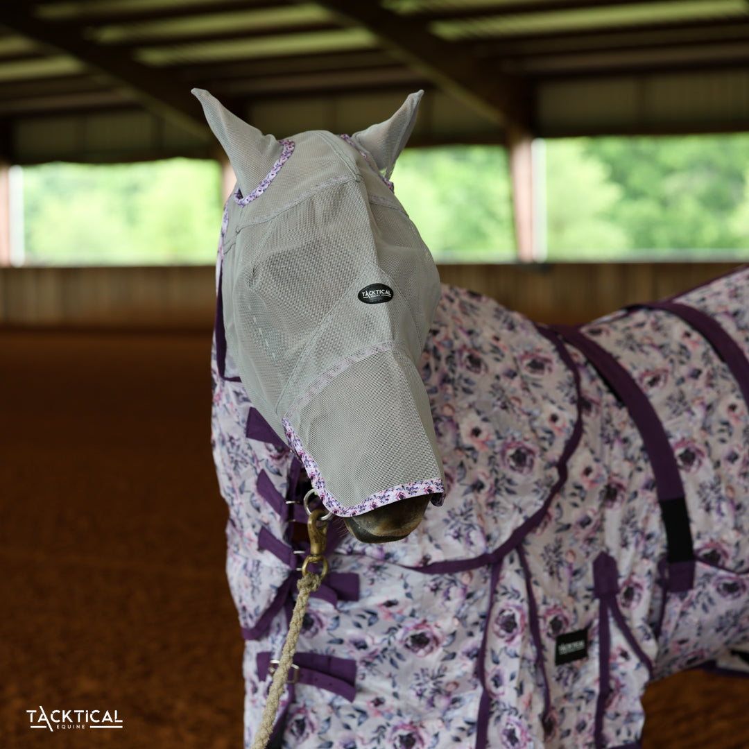 TACKTICAL PURPLE PEONY FULL FACE FLY MASK