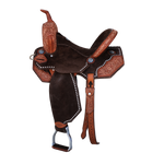 Load image into Gallery viewer, TACKTICAL CHOCOLATE HELOTES SADDLES - 17&quot; Seat x 7&quot; Gullet
